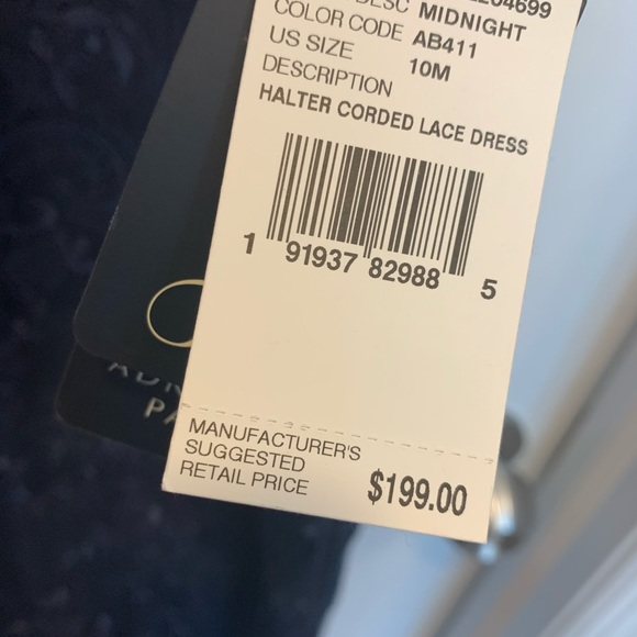 Adrianna Papell Embroidered Illusion Sheath Dress - Picture 8 of 8